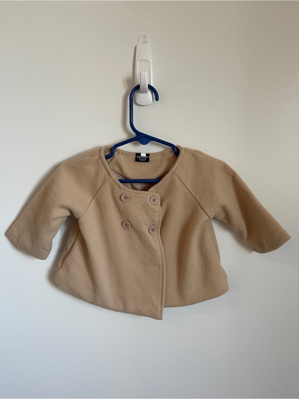 Baby Ball Girls Cream Double-Breasted Coat 9-12M‎